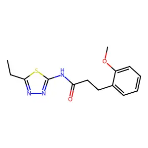 N-(5-ethyl-1,3,4-thiadiazol-2-yl)-3-(2-methoxyphenyl)propanamide structure