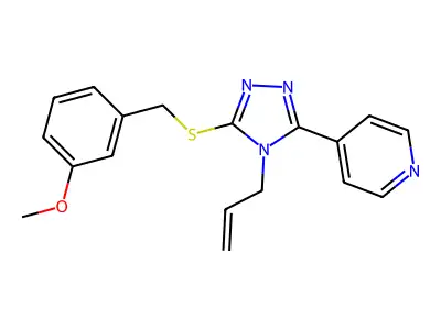 4-[5-[(3-Methoxyphenyl)methylsulfanyl]-4-prop-2-enyl-1,2,4-triazol-3-yl]pyridine structure