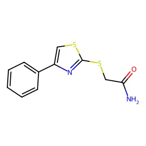 2-[(4-Phenyl-1,3-thiazol-2-yl)sulfanyl]acetamide structure