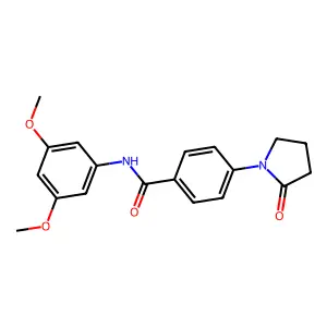 N-(3,5-dimethoxyphenyl)-4-(2-oxopyrrolidin-1-yl)benzamide structure