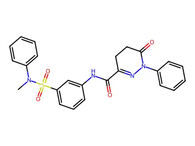 N-[3-[methyl(phenyl)sulfamoyl]phenyl]-6-oxo-1-phenyl-4,5-dihydropyridazine-3-carboxamide structure