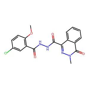 N'-(5-chloro-2-methoxybenzoyl)-3-methyl-4-oxophthalazine-1-carbohydrazide structure