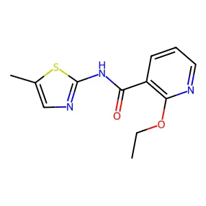 2-ethoxy-N-(5-methyl-1,3-thiazol-2-yl)pyridine-3-carboxamide structure