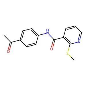N-(4-acetylphenyl)-2-methylsulfanylpyridine-3-carboxamide structure