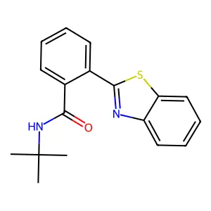 2-(1,3-benzothiazol-2-yl)-N-tert-butylbenzamide structure