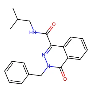 3-benzyl-N-(2-methylpropyl)-4-oxophthalazine-1-carboxamide structure