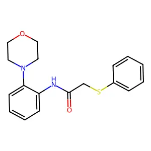 N-(2-morpholin-4-ylphenyl)-2-phenylsulfanylacetamide structure