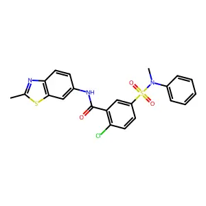 2-chloro-N-(2-methyl-1,3-benzothiazol-6-yl)-5-[methyl(phenyl)sulfamoyl]benzamide structure