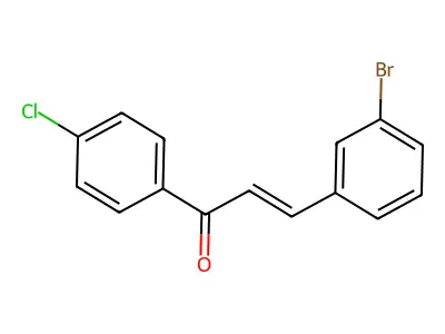 3-(3-Bromophenyl)-1-(4-chlorophenyl)prop-2-en-1-one structure