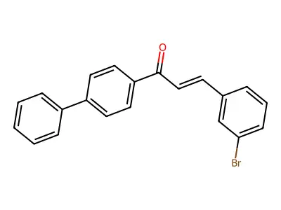 3-(3-Bromophenyl)-1-(4-phenylphenyl)prop-2-en-1-one structure
