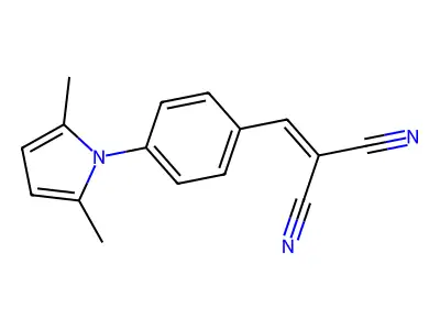 2-{[4-(2,5-Dimethyl-1H-pyrrol-1-yl)phenyl]-methylene}malononitrile structure