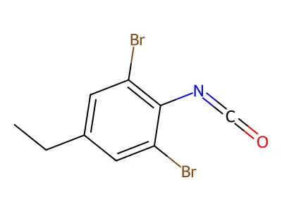 1,3-Dibromo-5-ethyl-2-isocyanatobenzene structure