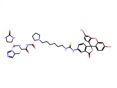 Fluorescein-thyrotropin-releasing hormone structure