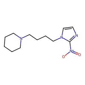1-[4-(2-Nitroimidazol-1-yl)butyl]piperidine structure