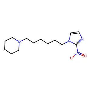 1-[6-(2-Nitroimidazol-1-yl)hexyl]piperidine structure