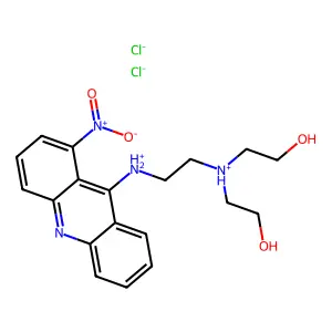 1-Nitro-9-(2-dihydroxyethylaminoethylamino)acridine structure