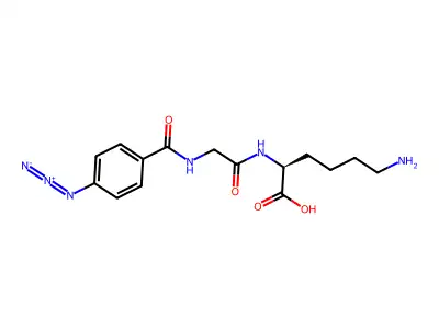 4-Azidobenzoylglycyllysine structure