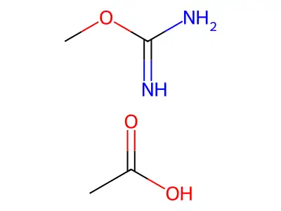 [Amino(methoxy)methylidene]azanium acetate structure