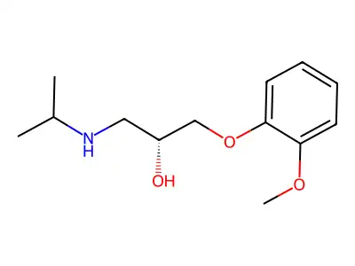 (2R)-1-(2-Methoxyphenoxy)-3-((1-methylethyl)amino)-2-propanol structure