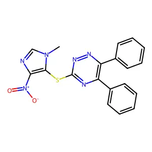 3-(3-Methyl-5-nitroimidazol-4-yl)sulfanyl-5,6-diphenyl-1,2,4-triazine structure