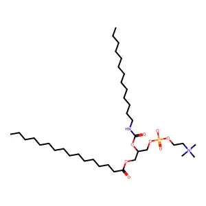1-Palmitoyl-2-tridecanylcarbamyloxy-sn-glycero-3-phosphocholine structure