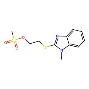 2-[(1-Methyl-1H-benzimidazol-2-yl)sulfanyl]ethyl methanesulfonate structure