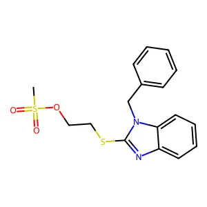 2-[(1-Benzyl-1H-benzimidazol-2-yl)sulfanyl]ethyl methanesulfonate structure