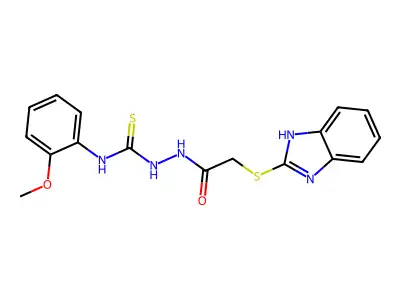 1-[[2-(1H-benzimidazol-2-ylsulfanyl)acetyl]amino]-3-(2-metho structure