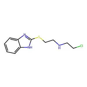 2-(1H-benzimidazol-2-ylsulfanyl)-N-(2-chloroethyl)ethanamine structure