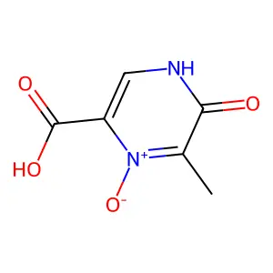 4,5-Dihydro-6-methyl-5-oxo-2-pyrazinecarboxylic acid 1-oxide structure
