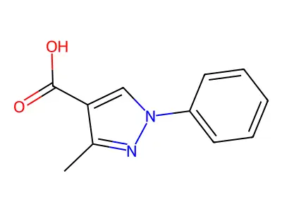 3-methyl-1-phenyl-1H-pyrazole-4-carboxylic acid structure