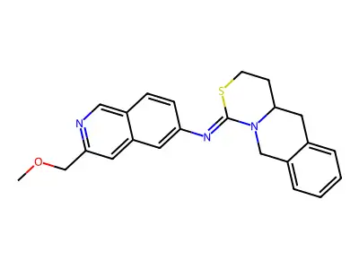 5-Isoquinolinamine, 3-(methoxymethyl)-N-(4,4a,5,10-tetrahydro-1H,3H-(1,3)thiazino(3,4-b)isoquinolin-1-ylidene)-, (+-)- structure