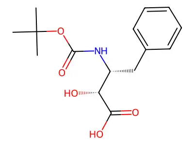 N-Boc-(2S,3S)-3-amino-2-hydroxy-4-phenyl-butyric acid structure
