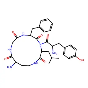 Enkephalin-leu, cyclo-N(gamma)-dinh-butyryl- structure