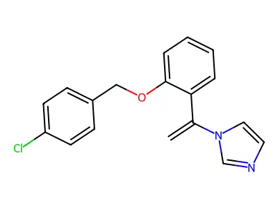 1H-Imidazole, 1-[1-[2-[(4-chlorophenyl)methoxy]phenyl]ethenyl]- structure