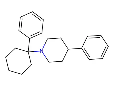 4-Phenyl-1-(1-phenylcyclohexyl)piperidine structure