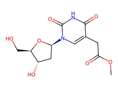 5-methoxycarbonylmethyl-2'-deoxyuridine structure