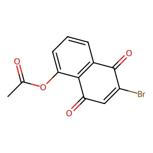 1,4-Naphthalenedione, 5-(acetyloxy)-2-bromo- structure