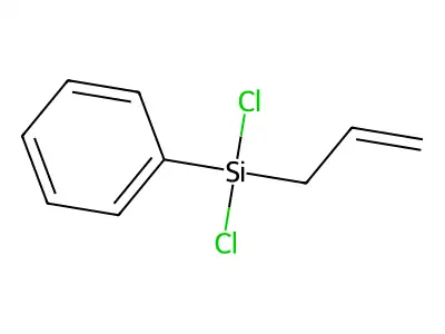 Benzene, (dichloro-2-propen-1-ylsilyl)- structure