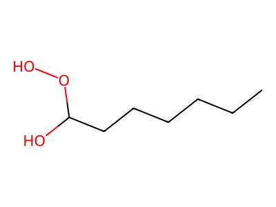 1-Hydroxy-1-hydroperoxyheptane structure