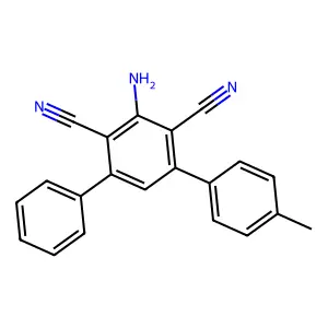 5'-Amino-4-methyl-1,1':3',1''-terphenyl-4',6'-dicarbonitrile structure