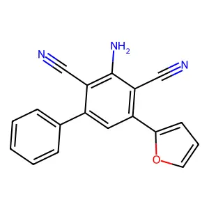 3-Amino-5-(furan-2-yl)biphenyl-2,4-dicarbonitrile structure