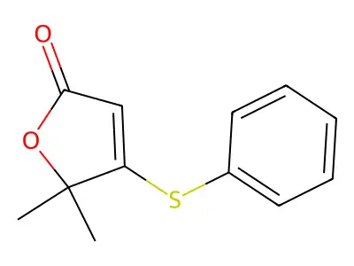 5,5-Dimethyl-4-(phenylsulfanyl)furan-2(5H)-one structure