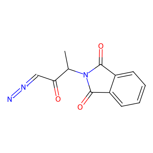 2-(4-diazo-3-oxobutan-2-yl)-1H-isoindole-1,3(2H)-dione structure