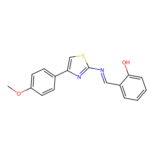 2-[[4-(4-Methoxyphenyl)-1,3-thiazol-2-yl]iminomethyl]phenol structure