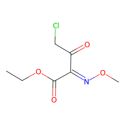 Ethyl 4-chloro-2-(methoxyimino)-3-oxobutyrate structure