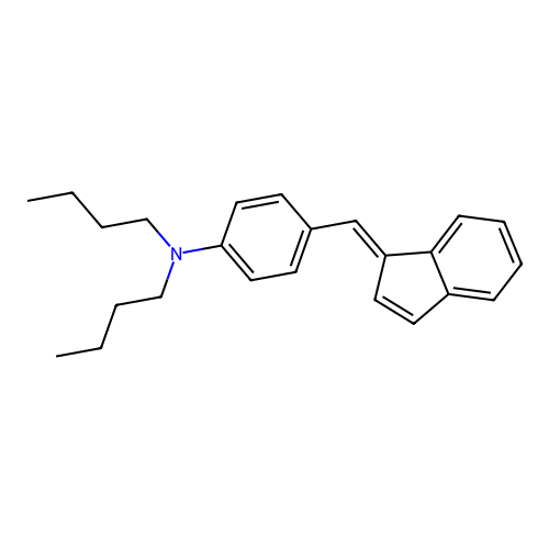 N,N-Dibutyl-4-(1H-inden-1-ylidenemethyl)aniline structure