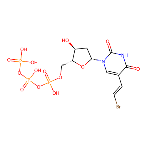 5-(2-Bromovinyl)-2'-deoxyuridine-5'-triphosphate structure
