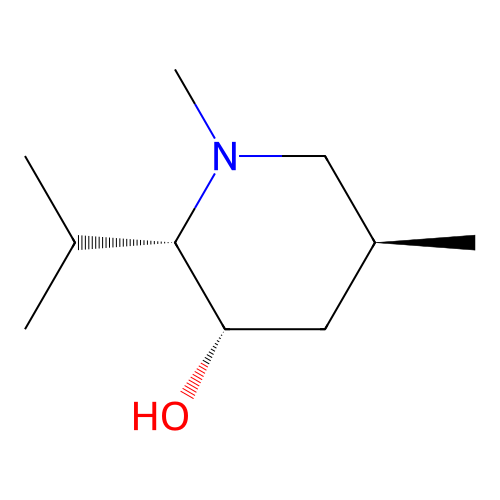 (2S,3S,5S)-1,5-dimethyl-2-propan-2-ylpiperidin-3-ol structure