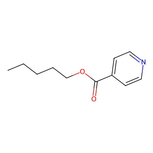 Isonicotinic acid, pentyl ester structure